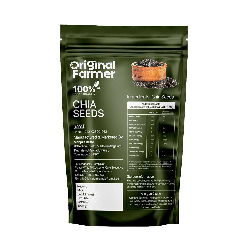Original Farmer Raw Chia Seeds 100g - Image 4